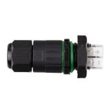 Cable straight connector 2 poles, IP68