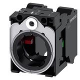 Holder for 3 modules, plastic/metal, 1 NO, 1 NC