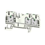 Feed-through terminal block, SNAP IN, grey, 2.5 mm², 24 A, 800 V, Numb