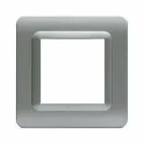 44 MOULDED FR.PLATE MATT SILVER  2M