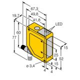 Photoelectric Sensor Triangulation Sensor with Switching Output   Q50BVNQ