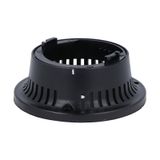 Fixing base for sound modules. Ø62mm, horizontal surface mount, plastic, black colour