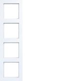 Cover frame 4-way, A.1, light white glossy