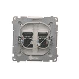 Roller shutter button, satin, metallized, 10A