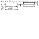 Downlights Inplana Diffuser White ET 19W 2000lm Emergency light Lambertian (L) IK06 3 SDCM