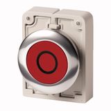 M30C-FD-R-X0 Pushbutton, RMQ-Titan, Flat, momentary, red, inscribed, Metal bezel