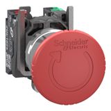 E.stop PB metal red mushr turn push in