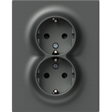SOCKET SCHUKO DOUBLE 2P+E 16A 250V~ AT F 4417109