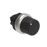 Selector switch actuator knob cap Ø22mm Platinum series chromed plastic, 2 position, 0 < 1