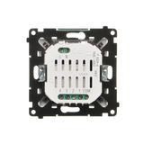 Single socket outlet without earthing, with shutters, (module), Simon 24, IP20, 16A, black matt