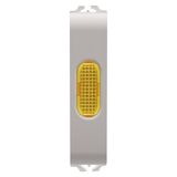 SINGLE INDICATOR LAMP - AMBER - 1/2 MODULE - NATURAL SATIN BEIGE - CHORUSMART