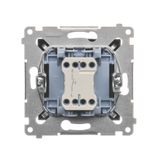 Key with the "cross" pictogram for switches and electronic controllers, Silver matt, metalic