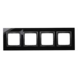Quadruple frame, glass, volcanic lava