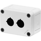 Polycarbonate push-button enclosure 65x94x57, 2 holes Ø 22