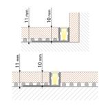 Aluminum profile for tiles and paving DC, 28x11mm, incl. matte diffuser, 2 m