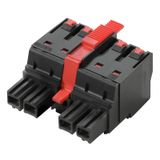 PCB plug-in connector, female plug, 10.16 mm, Number of poles: 3, 180°, PUSH IN with actuator, Clamping range, max. : 16 mm², Box