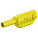 2 mm plug, solder connection, 0.5 mm², CAT II, yellow, 65.9182-24