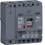 Moulded Case Circuit Breaker h3+ P160 LSI 4P4D N0-50-100% 100A 50kA CT