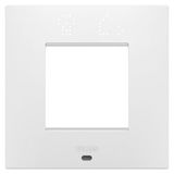 EGO SMART INTERNATIONAL PLATE - IN PAINTED TECHNOPOLYMER - 2 MODULES - SATIN WHITE - CHORUSMART