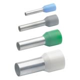 Insulated wire end ferrule, 10 mm², 22 mm/12 mm long, DIN 46228/4, brown, 17612