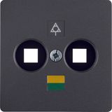 Central plate for soc. out. for floating output, Accessories, ant., ma