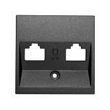 Cover for Double Data Sockets, anthracite