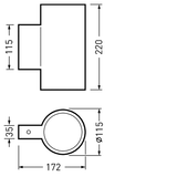 Wall and ceiling luminaire Skeo Z Reflector Anthracite ET 22W 1000lm rotationally sym. narrow (RE) IP65 IK08 3 SDCM 7391240