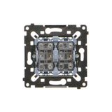 Quadruple push button, 10A, 10AX, black
