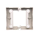 Quadruple loudspeaker socket, module, matt aluminum