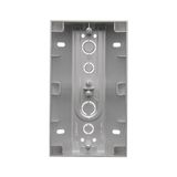 Double angled Keystone IT/telephone socket cover with descriptive field, (cover), satin, metallized
