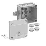 Junction box, Type of protection IP66/IP67/IP69, max. 2,5², IK09, Protection class II, Ui 1000V AC, Ui 1000V DC, DLG, DNV, VDE, Halogen free