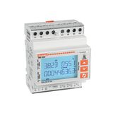 Energy meter, three-phase with or without neutral, non expandable, connection by CT /5A secondary, 4U, RS485 interface, multi-measurements