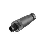 Field attachable connector, M12