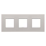 LUX INTERNATIONAL PLATE - IN METAL - 2+2+2 MODULES HORIZONTAL - MONOCHROME NATURAL BEIGE - CHORUSMART