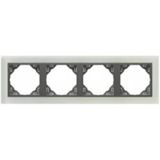 FOUR-GANG FRAME CRISTAL/GRAY