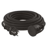 Extension Cord 10 m / 1 socket / black / rubber-neoprene / 250 V / 2.5 mm2