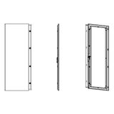 Sheet steel door left for 2 door enclosures H=2000 W=600 mm
