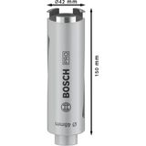 Diamond dry core cutter G 1/2" 48 mm, 150 mm, 3 segments, 7 mm