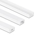 Attached aluminum profile PM white 12x7mm, Whitey diffus., 2m