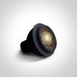 BLACK COB 6W WW GU10 HONEYCOMB 60deg 230V