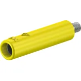 4 mm screw-in adapter, screw connection, CAT II, yellow, 23.1031-24
