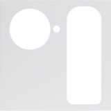 Central part for call buttons, cancellation with 15-pin socket, Berker S.1/B.x, white, gloss