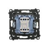 Double pushbutton without pictogram, (module), Simon 24, IP20/IP44, 10AX, 10A, white