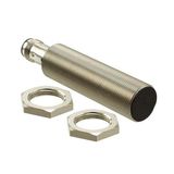 Proximity sensor, inductive, nickel-brass, long body, M18, shielded, 8 E2B 2333G