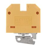 PE terminal, Screw connection, yellow, green, 2.5 mm², 800 V, Number of connections: 2, Number of levels: 1, TS 32, V-2, PA 66