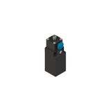 Position switch with piston plunger for electric panels