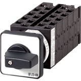 T0-10-8374/E Changeoverswitches, T0, 20 A, flush mounting, 10 contact unit(s), Contacts: 20, 90 °, maintained, Without 0 (Off) position, 1-2, Design number 8374