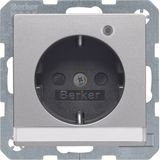 SCHUKO sock.outl. w. control LED, labbelling field a. cont.prot., Q.x,