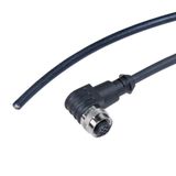Sensor Kabel 5-polig, PUR, 10m - gewinkelte M12 Buchse/offene Leitungsenden, A-kodiert, 24V DC
