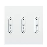 LM-RCW3 b+c+j - Rocker switch, 3x, light, white